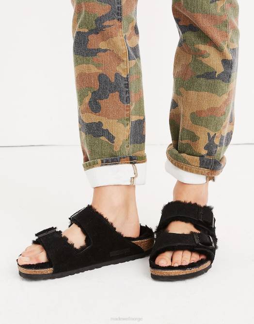 Madewell fottøy steinmynt semsket skinn/klipping kvinner birkenstock semsket arizona sandaler 260F1275