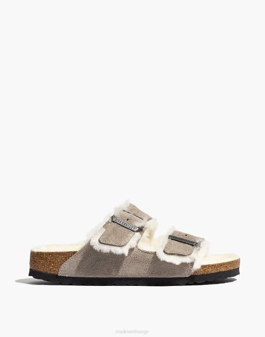 Madewell fottøy steinmynt semsket skinn/klipping kvinner birkenstock semsket arizona sandaler 260F1279