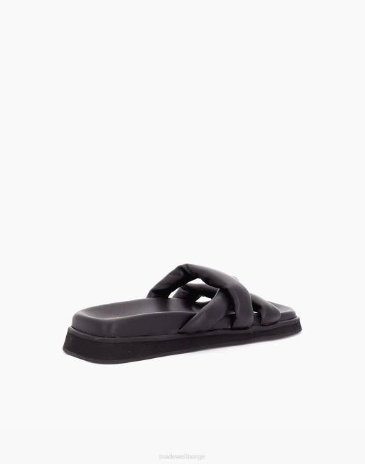 Madewell fottøy svart kvinner alohas slip on cross sandal 260F1211