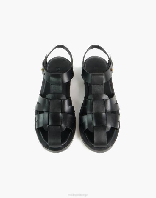 Madewell fottøy svart kvinner saja fisherman sandaler 260F2197