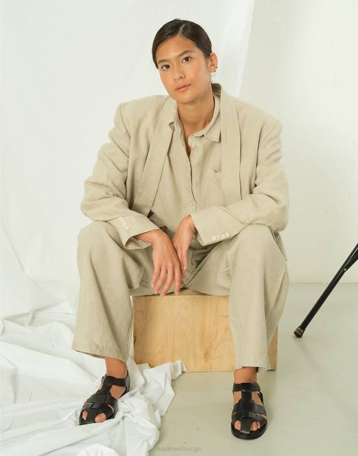 Madewell fottøy svart kvinner saja fisherman sandaler 260F2197