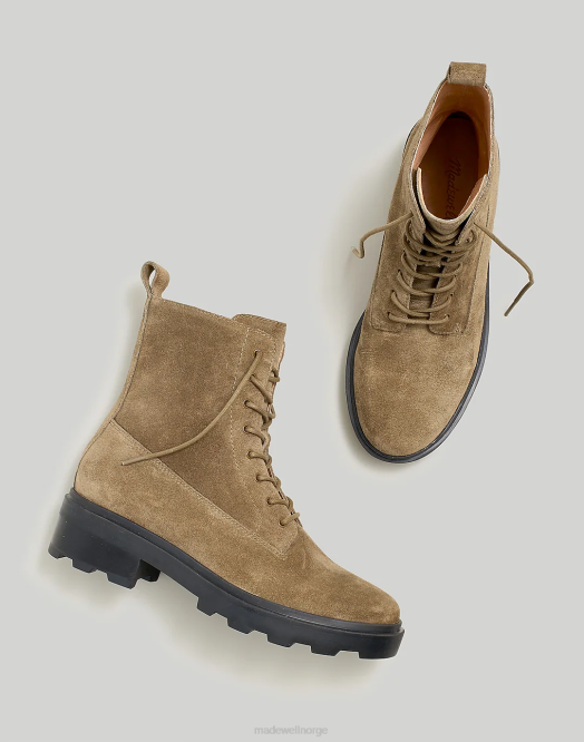 Madewell fottøy brent oliven kvinner shelton snørestøvelen 260F2616