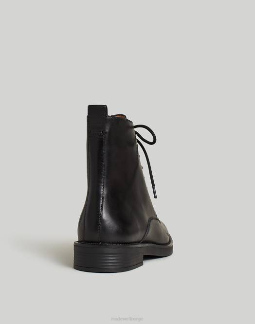 Madewell fottøy ekte svart kvinner evelyn snørestøvel 260F2613