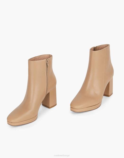 Madewell fottøy leire kvinner med hensikt blank rachelhæl støvel 260F1652