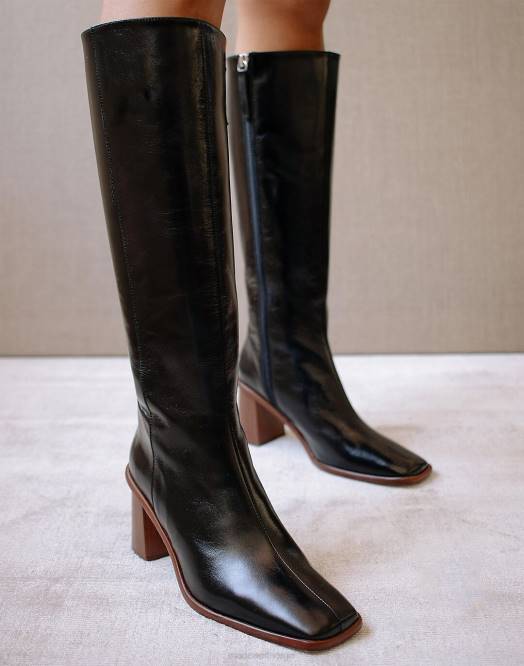 Madewell fottøy svart kvinner alohas øst-knehøye støvler 260F2650