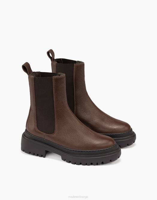 Madewell fottøy svart kvinner maguire shearling-fôret skinn cortina chelsea boots 260F1830