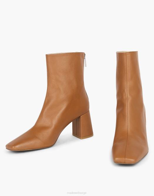 Madewell fottøy svart kvinner med vilje blank tabatha-hælstøvle 260F1628