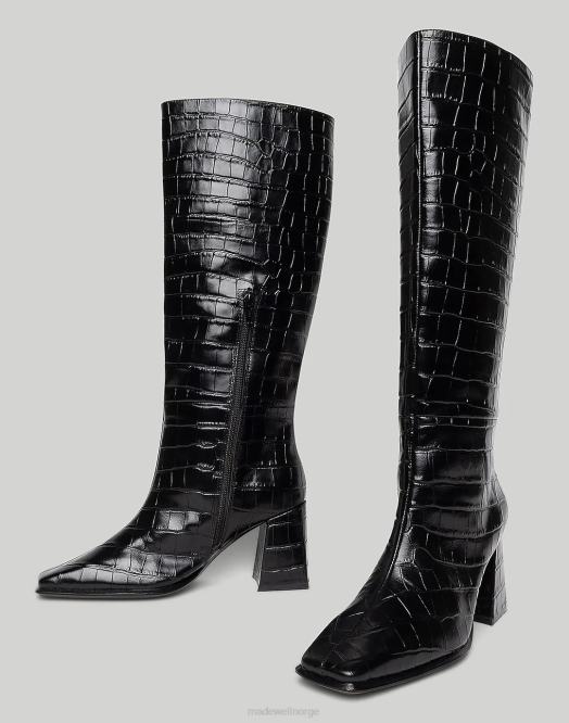 Madewell fottøy svart kvinner med vilje blank tgif knehøy støvel 260F1650