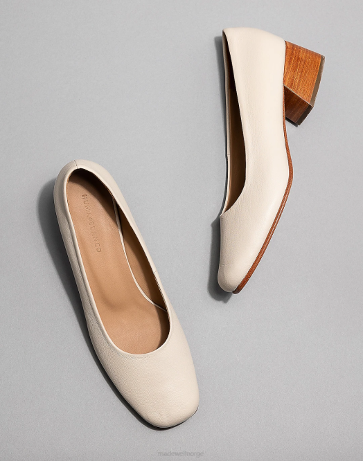 Madewell fottøy bein kvinner huma blanco skinn luisa pumps 260F1592