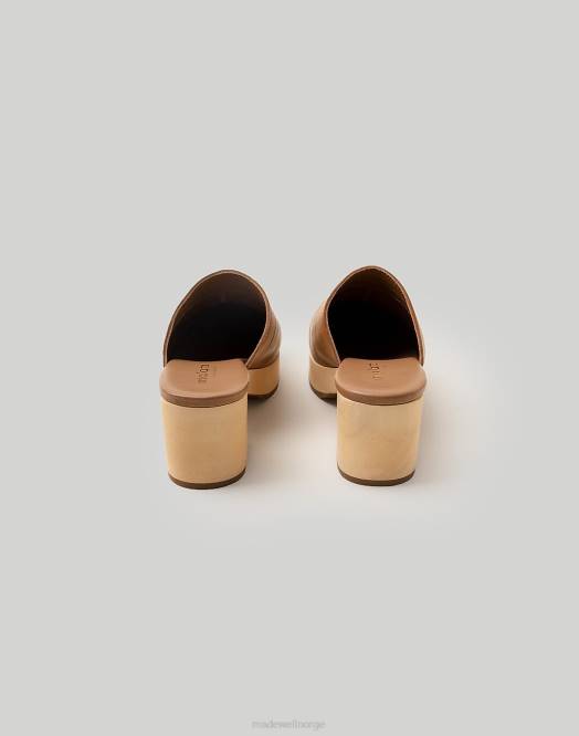 Madewell fottøy kamel kvinner frue sko skinn gloria tresko 260F1518