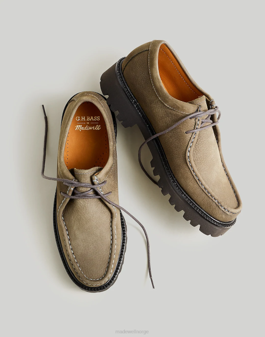 Madewell fottøy kull kvinner g.h.bass wallace moc semsket skinn 260F1429