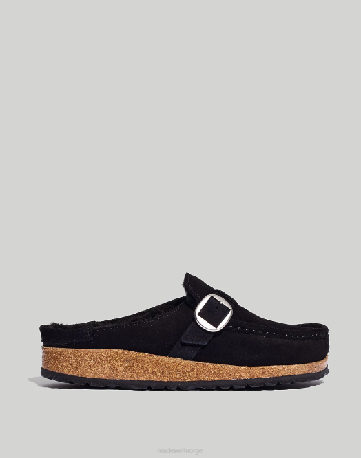 Madewell fottøy svart semsket skinn/skjæring kvinner birkenstock semsket buckley tresko 260F2682