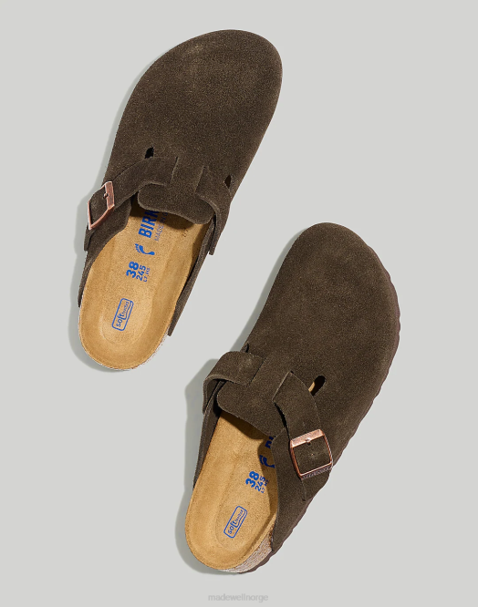 Madewell fottøy taupe kvinner birkenstock boston semsket myk fotseng tresko 260F1258