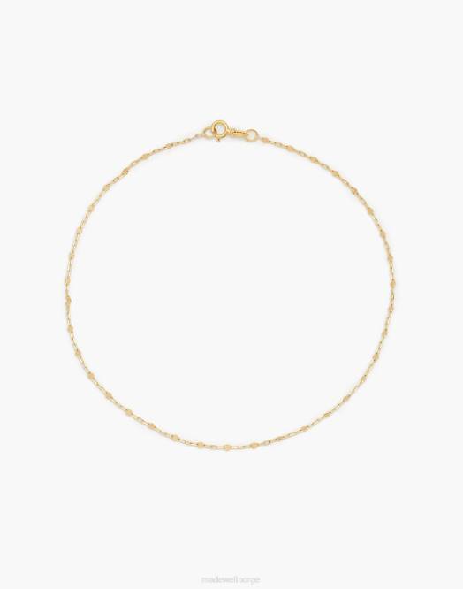 Madewell smykker gull kvinner kinn diamantslipt rolo kjede ankel 260F1739