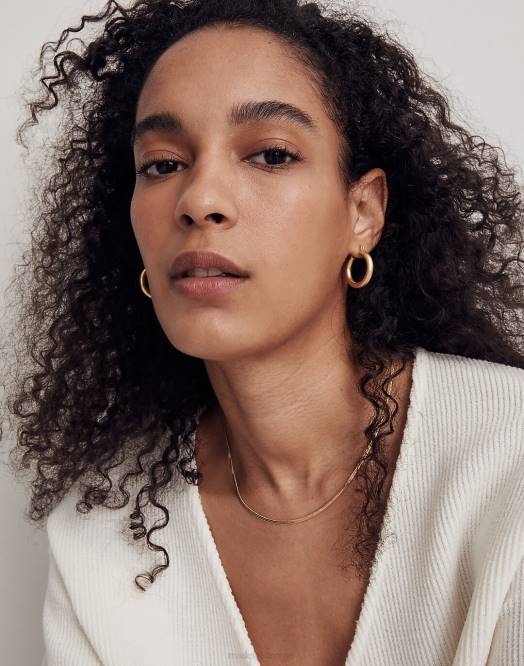 Madewell smykker 14 karat gull kvinner delikat kolleksjon halvfin skinny fiskebeinkjede 260F949