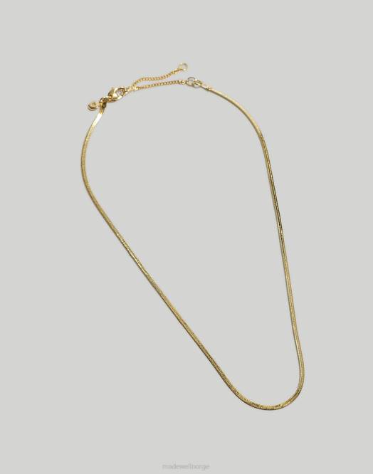 Madewell smykker 14 karat gull kvinner delikat kolleksjon halvfin skinny fiskebeinkjede 260F949