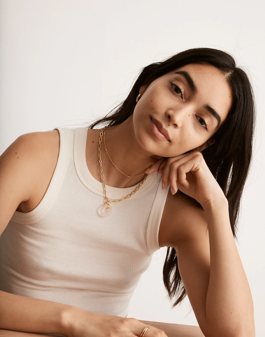 Madewell smykker bergkrystall kvinner resin statement kjede 260F957