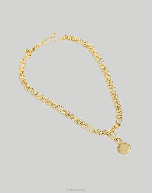Madewell smykker blekt gull kvinner sol anheng lariat halskjede 260F954