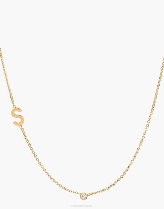 Madewell smykker bokstav b kvinner bychari asymmetrisk initial og diamantkjede 260F1355