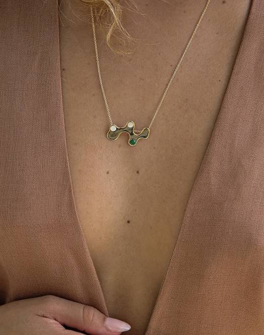 Madewell smykker gull kvinner muns bolero halskjede 260F1965