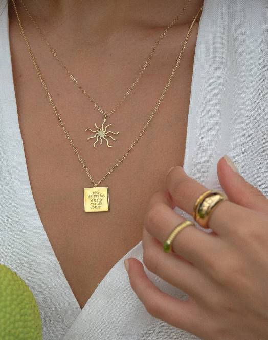 Madewell smykker gull kvinner muns en el mar halskjede 260F1959