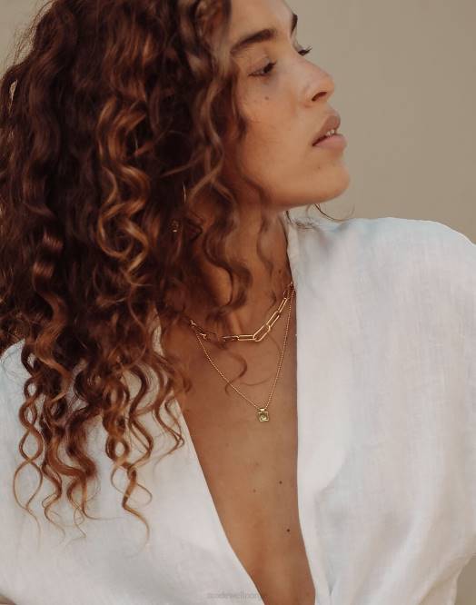 Madewell smykker gull kvinner muns laguna halskjede 260F1967