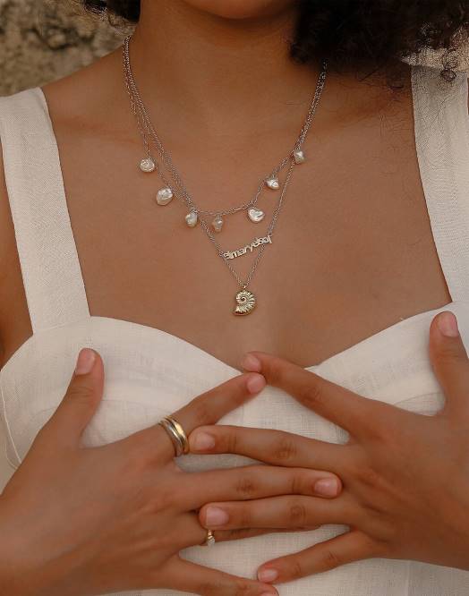 Madewell smykker gull kvinner muns playa sjarmkjede 260F1940