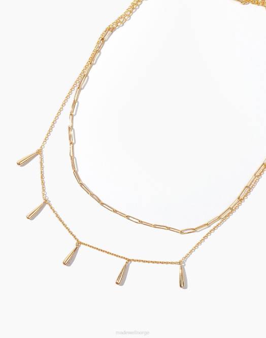 Madewell smykker gull kvinner soko dash lagdelt kjede 260F2257