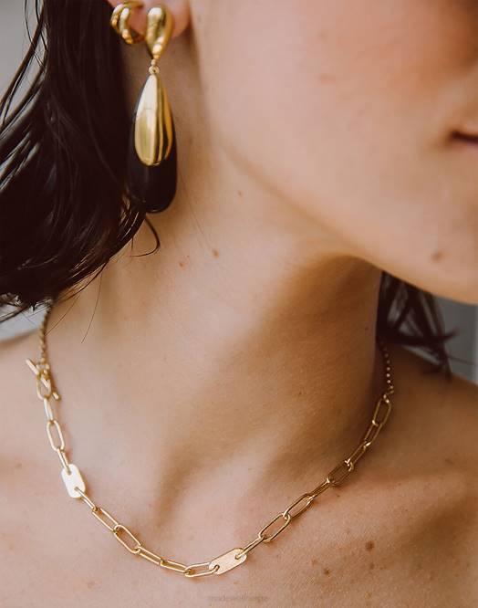Madewell smykker gull kvinner soko delikat ellipse krage halskjede 260F2275