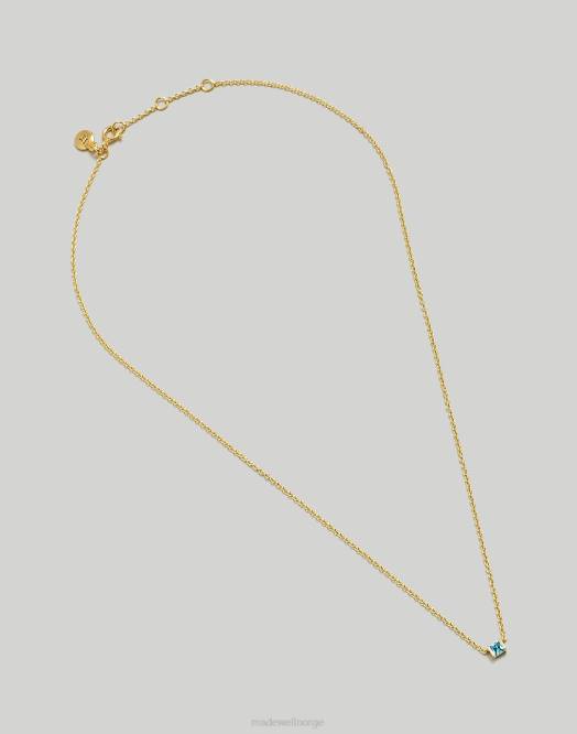 Madewell smykker hvit topas kvinner delikat kolleksjon halvfine birthstone kjede 260F932
