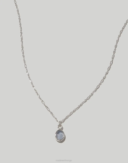 Madewell smykker lyse blå kvinner cled oval sjarm halskjede 260F1800