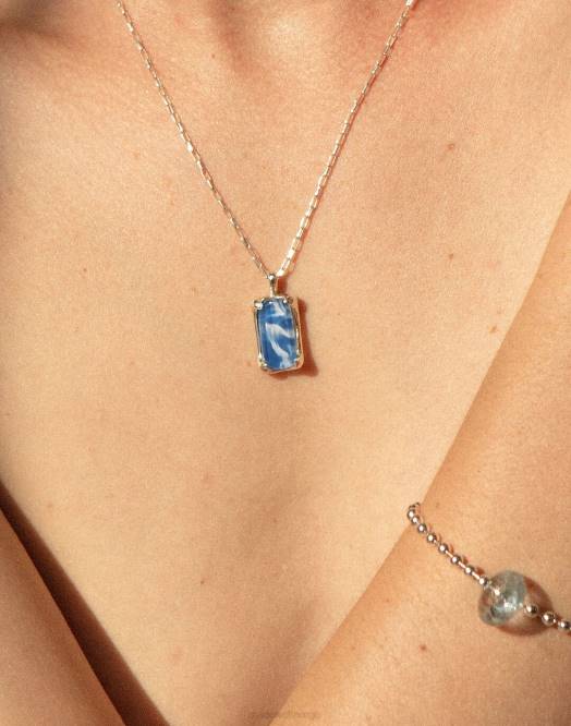 Madewell smykker lyse blå kvinner cled prisme kjede marmor 260F1813