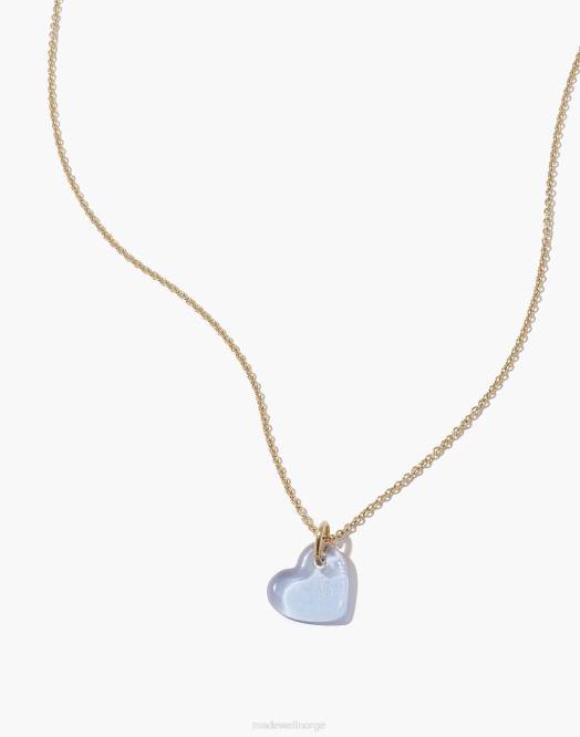 Madewell smykker lyse blå kvinner halskjede med smykket hjerte 260F1817