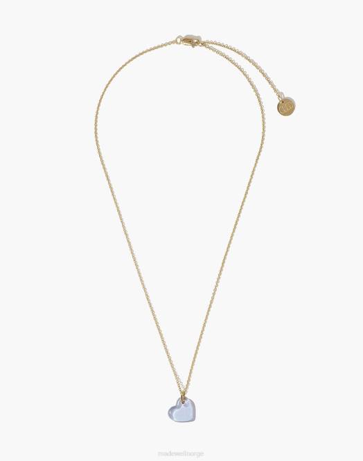 Madewell smykker lyse blå kvinner halskjede med smykket hjerte 260F1817