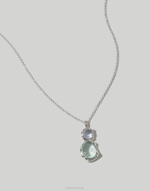 Madewell smykker multi blå kvinner cled duo bjelke halskjede 260F1799