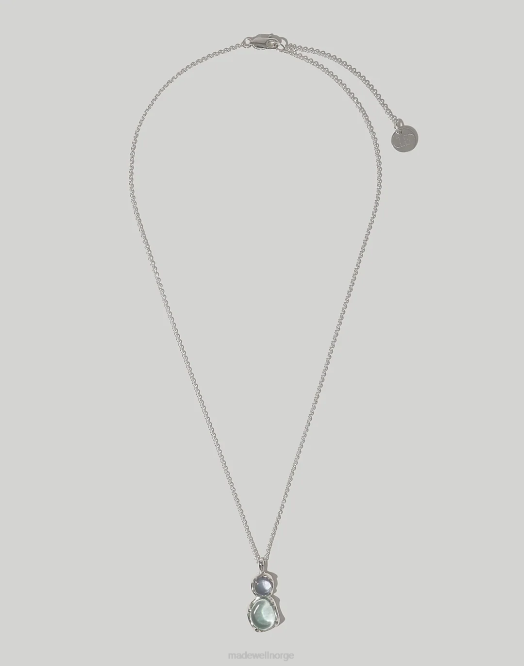Madewell smykker multi blå kvinner cled duo bjelke halskjede 260F1799