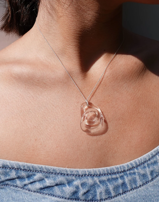 Madewell smykker én farge kvinner jane d'arensbourg klart squiggle anheng halskjede 260F1462