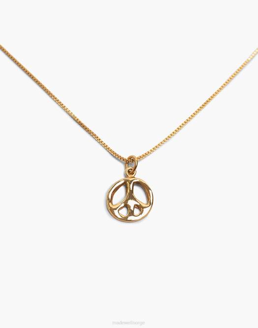 Madewell smykker sølv kvinner charlotte cauwe studio 1969 fredstegn halskjede 260F1402