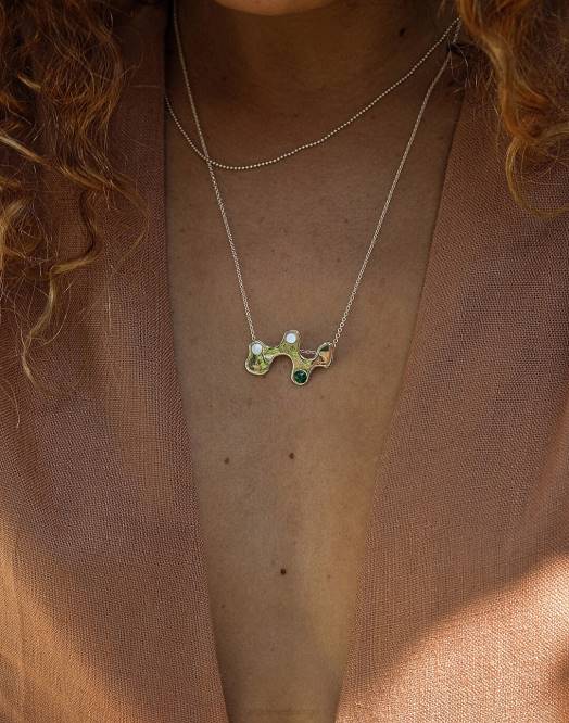 Madewell smykker sølv kvinner muns bolero halskjede 260F1958