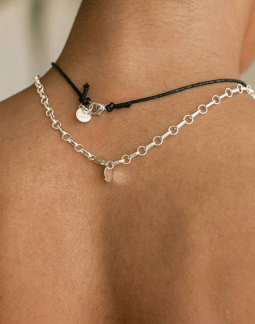 Madewell smykker svart kvinner cled skulpturell sjarm halskjede 260F1812