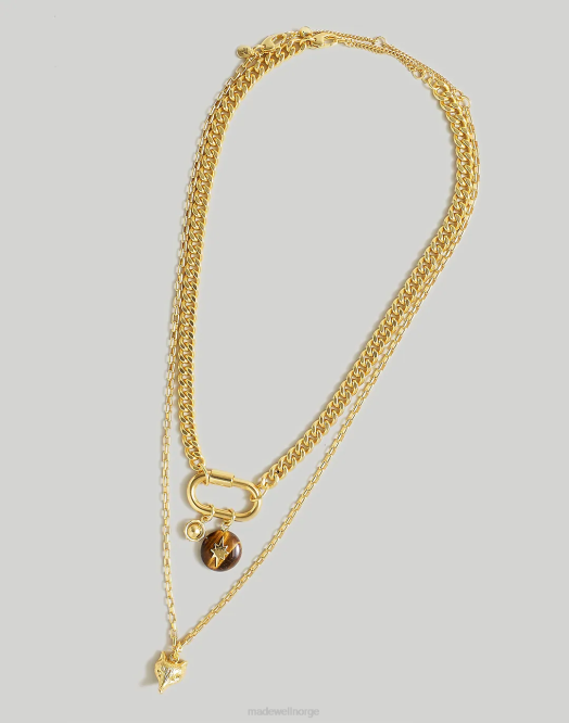 Madewell smykker vintage gull kvinner to-paks karabinkjedesett 260F943