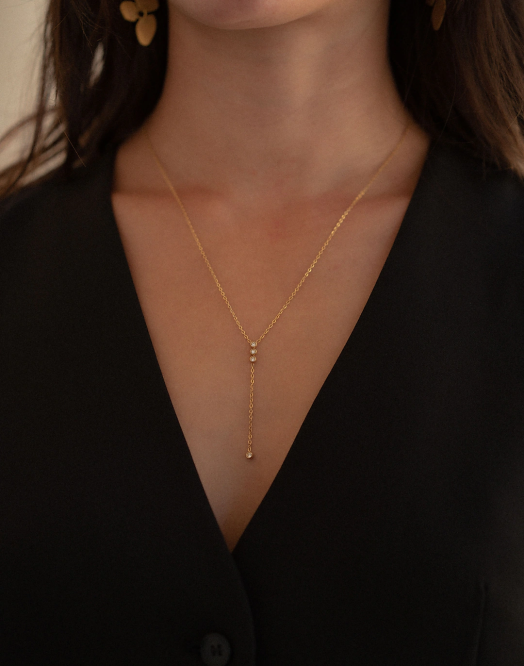 Madewell tilbehør gull kvinner tseatjewelry enkelt lariat kjede 260F1289