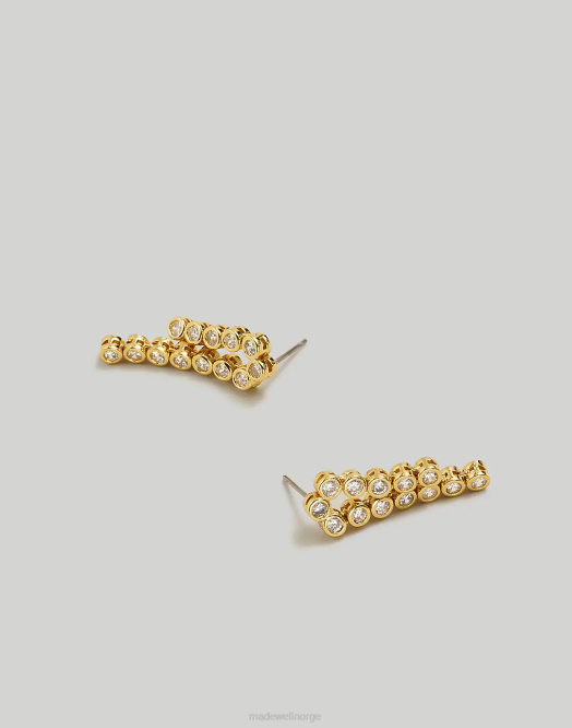 Madewell smykker blekt gull kvinner tennis samlingen bezel sett crystal waterfall øredobber 260F854