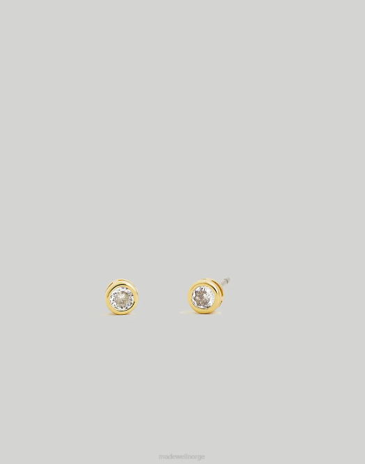 Madewell smykker blekt gull kvinner tennissamlingen bezel sett krystall øredobber 260F866