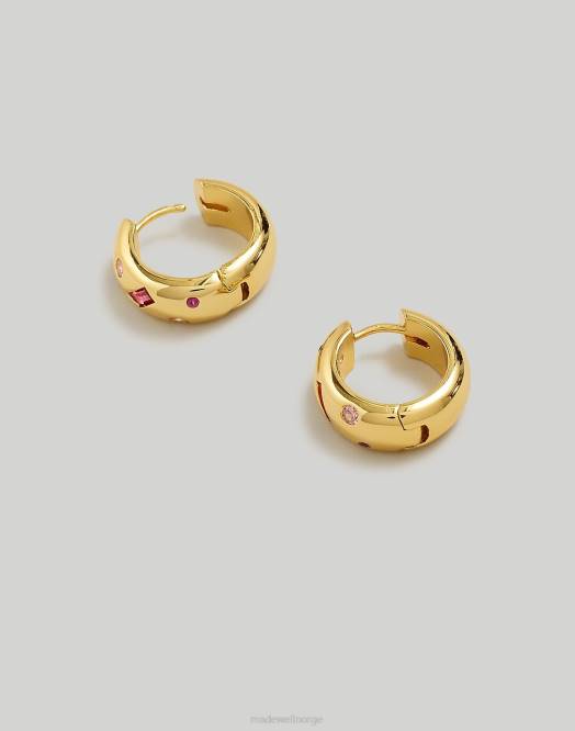 Madewell smykker dragefrukt kvinner konfetti krystall huggie hoop øredobber 260F843