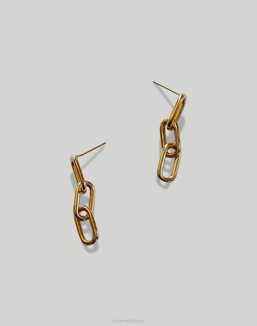 Madewell smykker gull kvinner abcrete & co. trippellenkede øredobber 260F1451