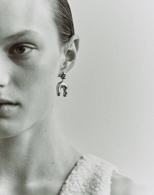 Madewell smykker gull kvinner agmes wishbone øredobber 260F1183