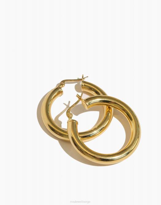 Madewell smykker gull kvinner bychari sade hoop øredobber 260F1350
