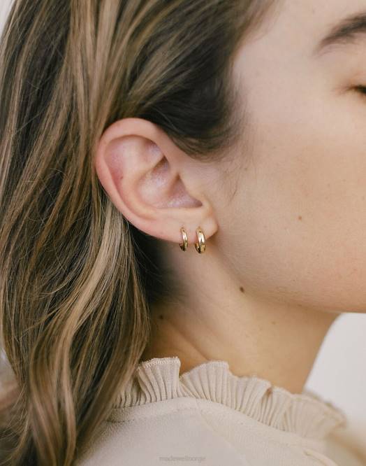 Madewell smykker gull kvinner kinn mini huggie hoop øredobber 260F1768