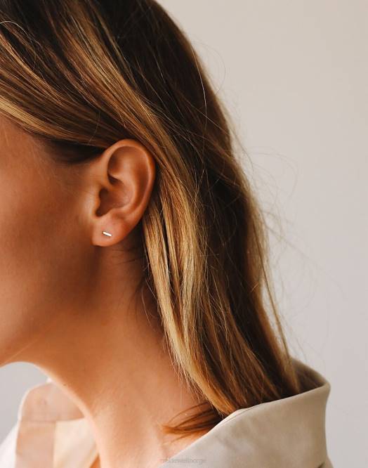 Madewell smykker gull kvinner kinn petite bar stud øredobber 260F1761